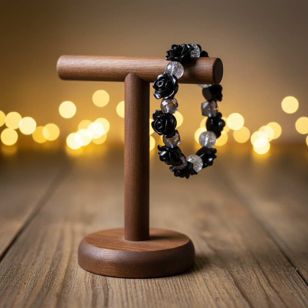 Midnight Rose Crystal Bracelet