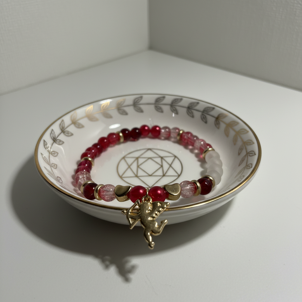 Cupid Charm Beaded Bracelet