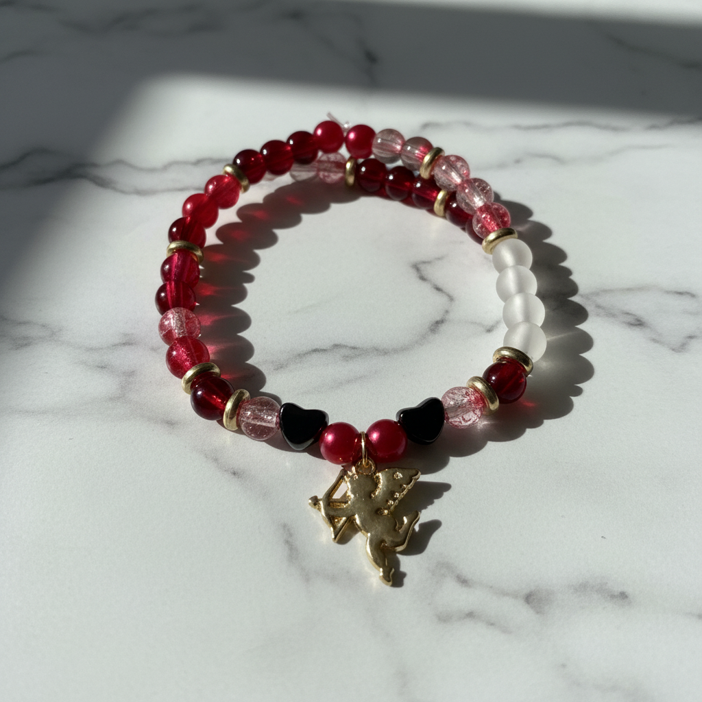Cupid Charm Beaded Bracelet