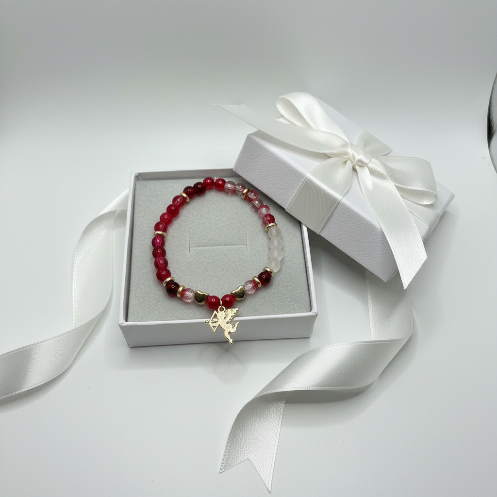 Cupid Charm Beaded Bracelet