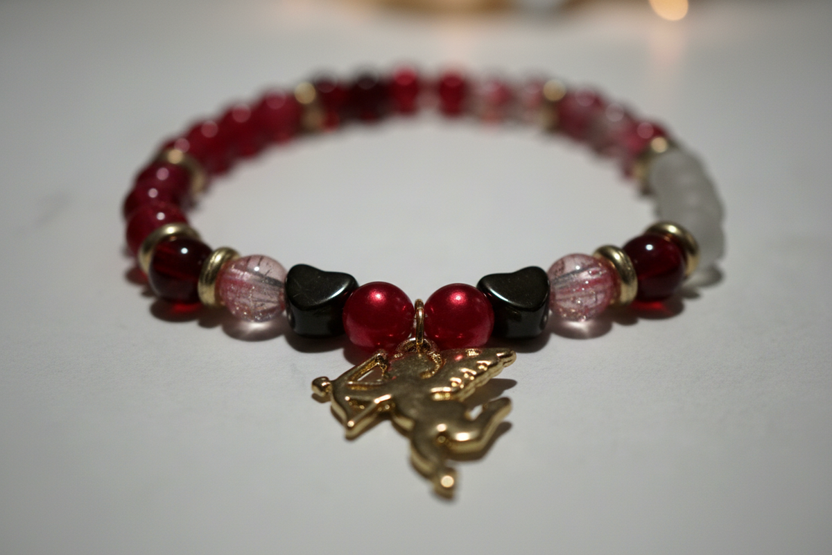 Cupid Charm Beaded Bracelet