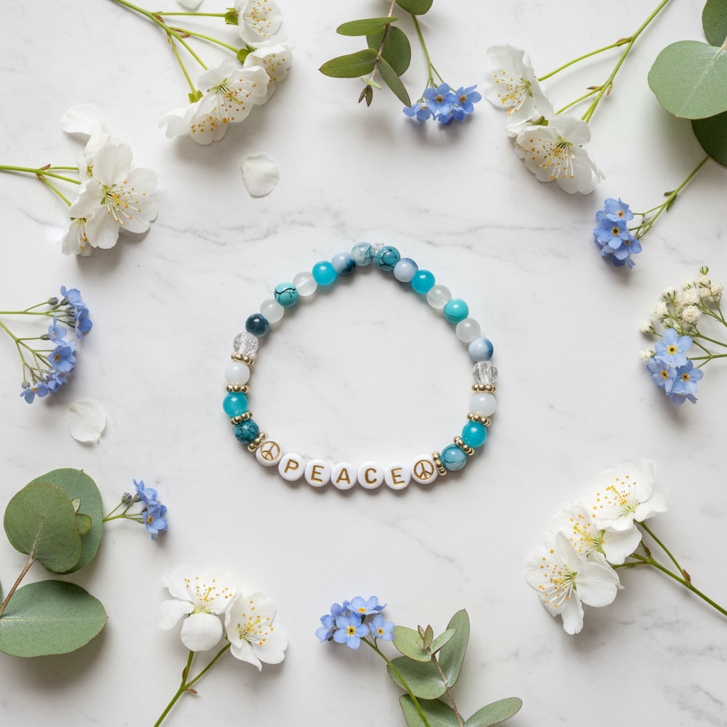 PEACE Beaded Bracelet