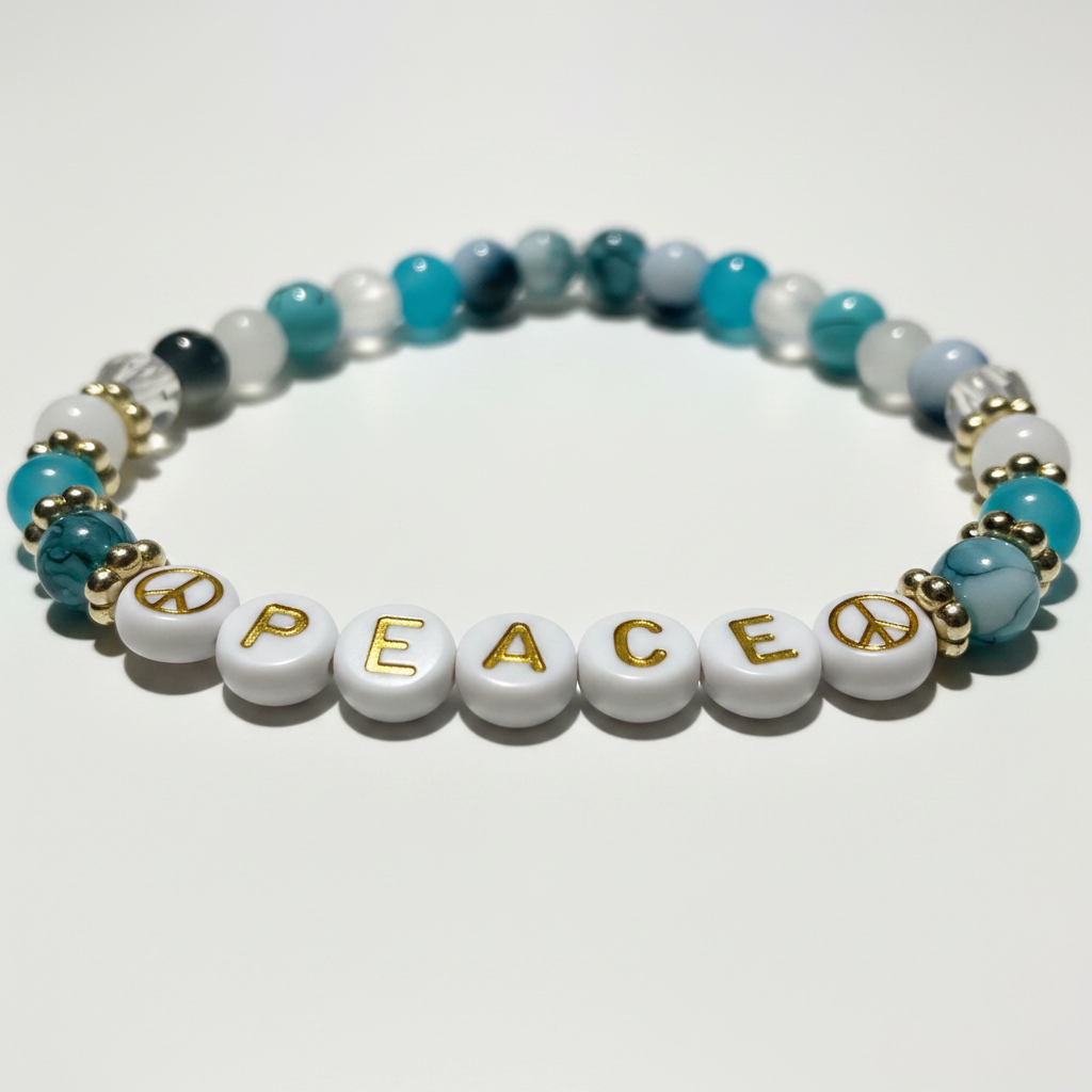 PEACE Beaded Bracelet