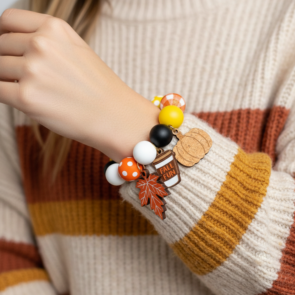 Fall Fun Beaded Bracelet