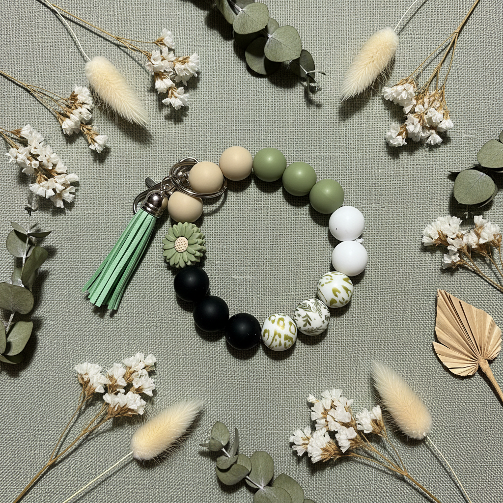 Botanical Bliss Wristlet Keychain