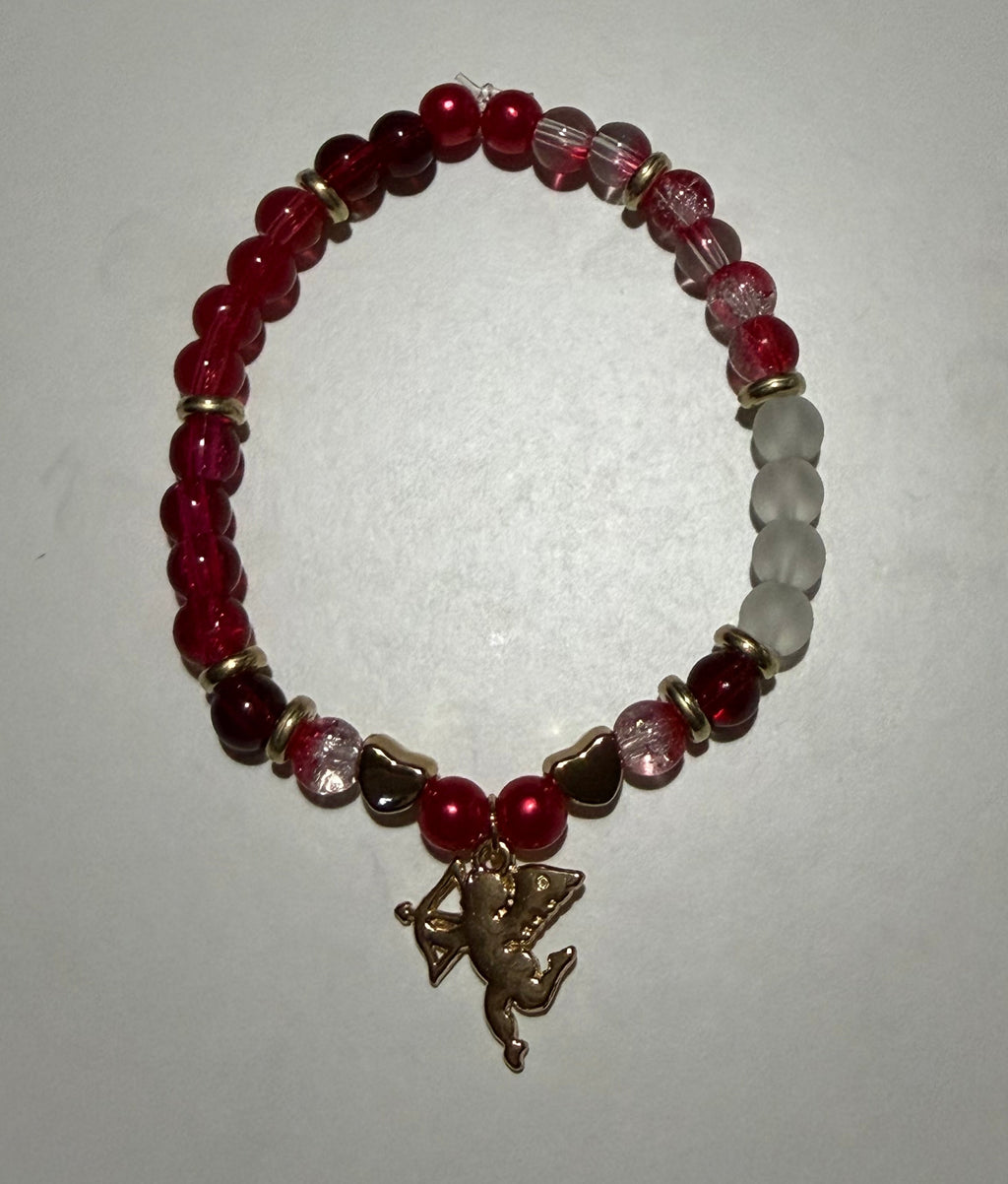 Cupid Charm Beaded Bracelet