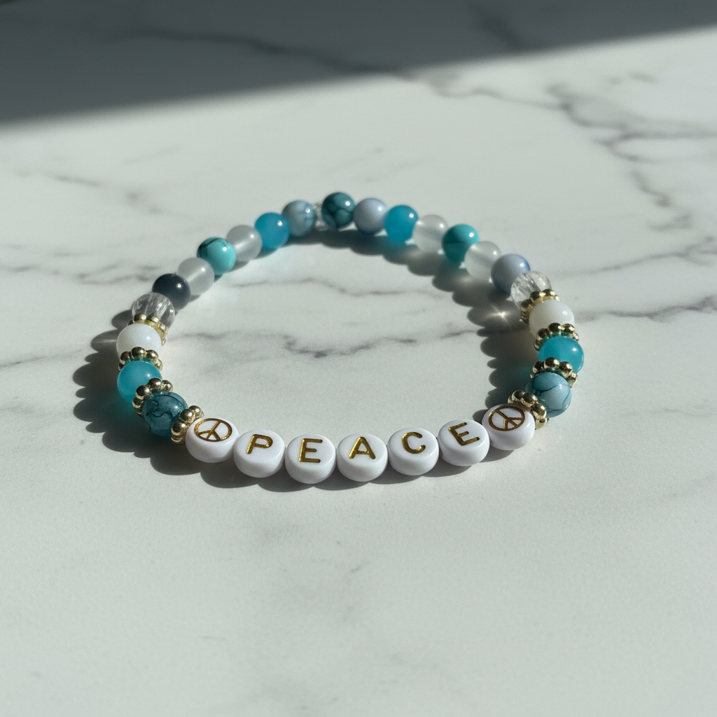 PEACE Beaded Bracelet