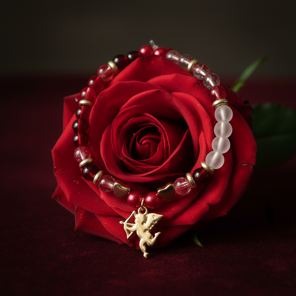 Cupid Charm Beaded Bracelet