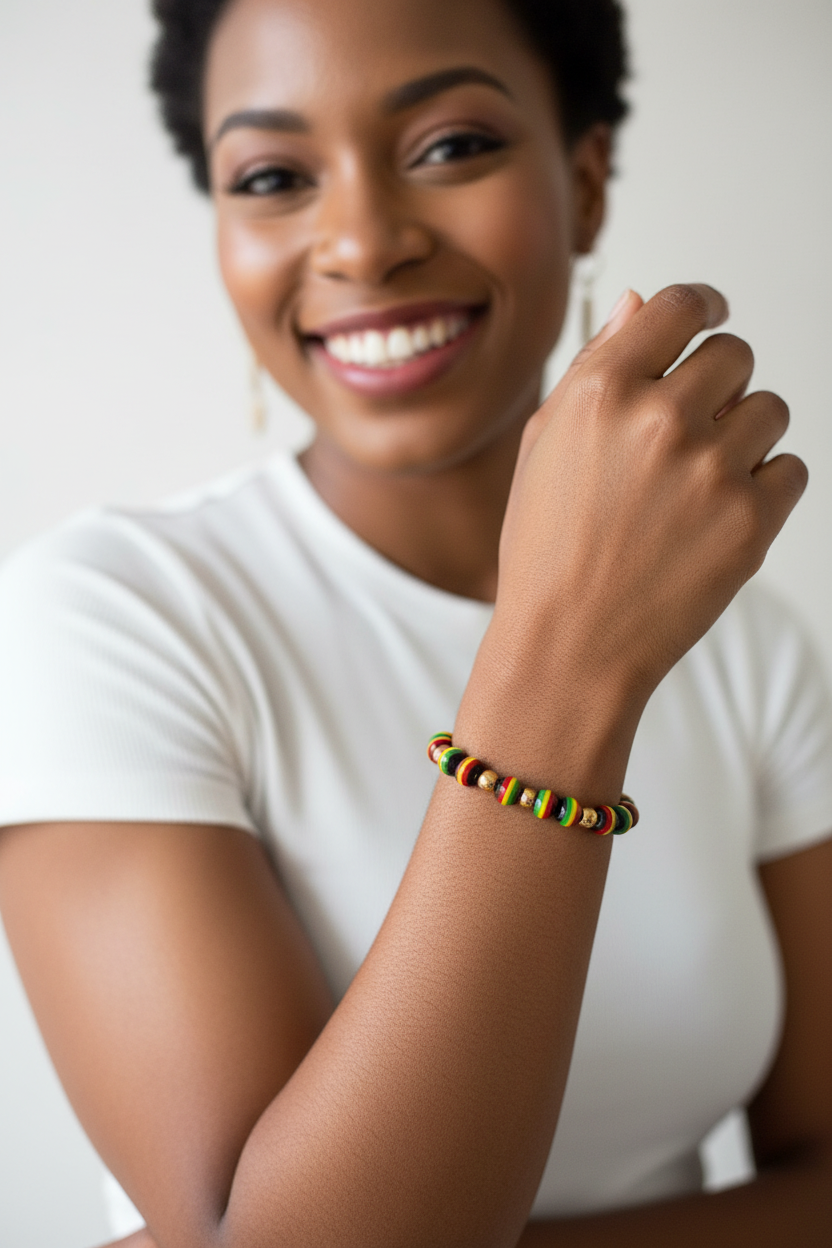 Rasta Beaded Bracelet