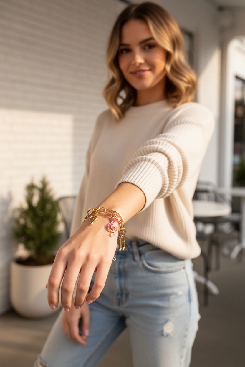 Music Note Charm Bracelet! 🎵