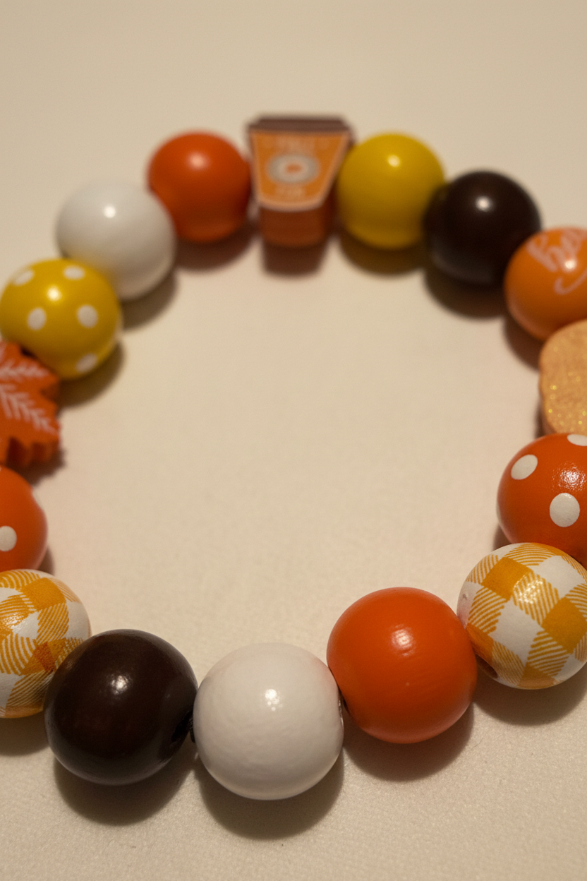 Fall Fun Chunky Beaded Bracelet