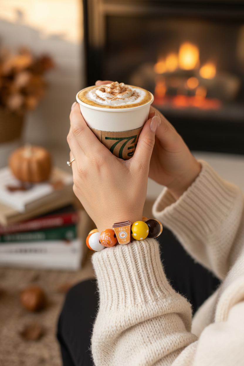 Fall Fun Chunky Beaded Bracelet