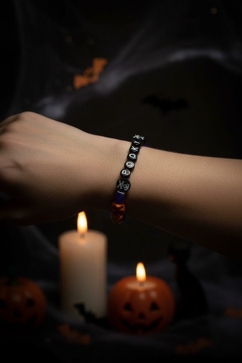 SPOOKY Halloween Beaded Bracelet