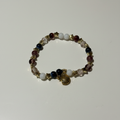 Ocean Star Beaded Bracelet with Gold Seashell Charm