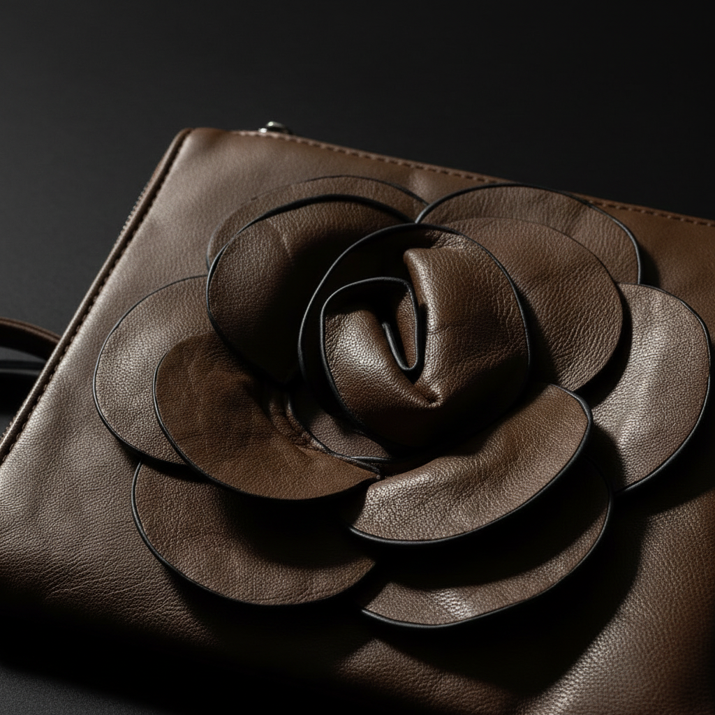 Rose Leather Crossbody Bag